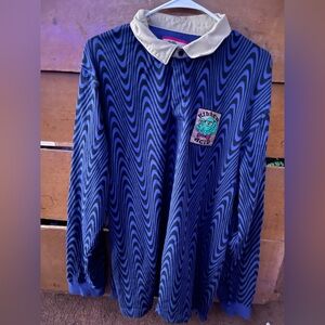 Blue and Cream Long Sleeve Shirt